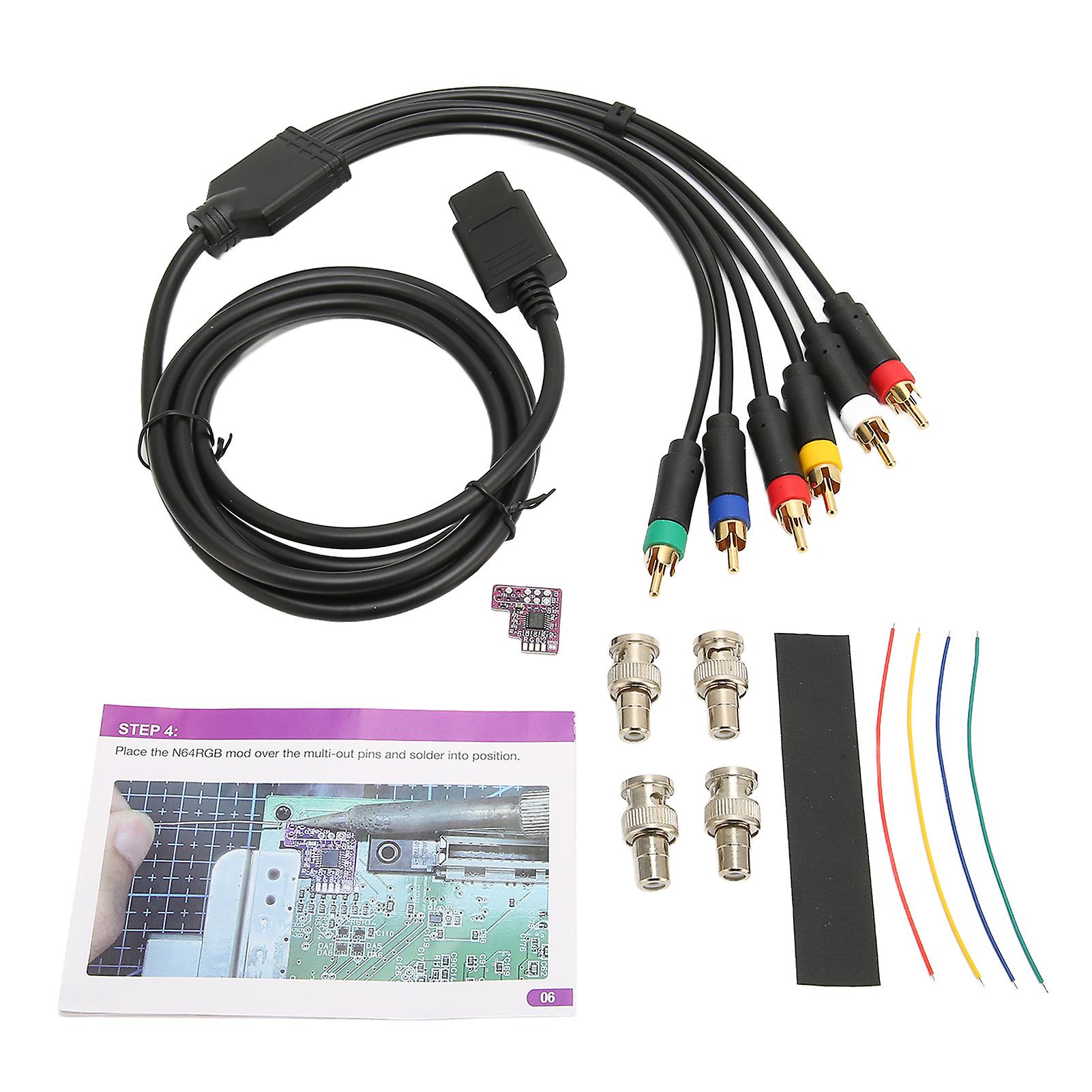 For N64 RGB Modchip Stable Clear Image Simple Installation Replacement for N64 NTSC to RGB Output Module