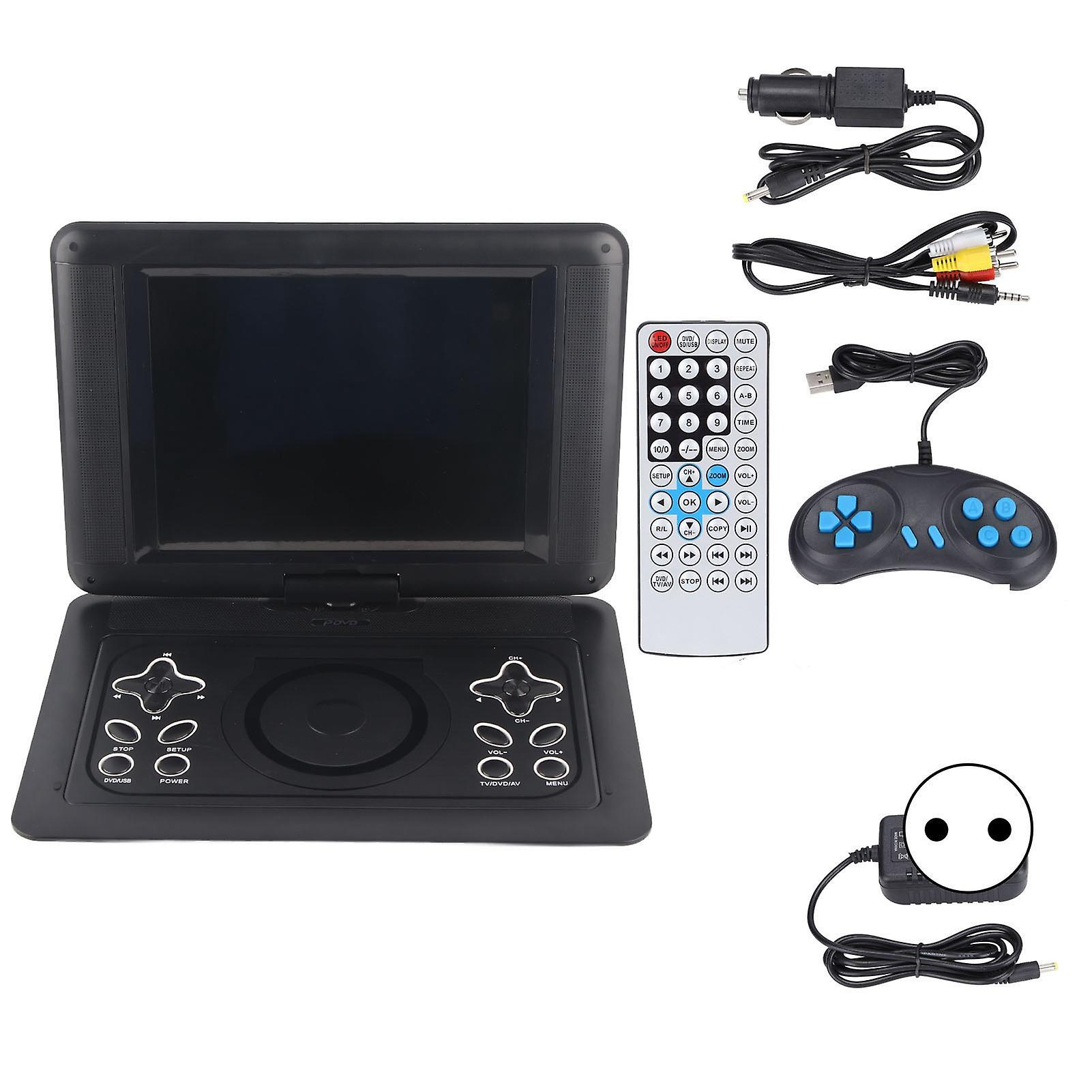 12.0 Inch Portable DVD Player 270° Rotation Screen Small TV Player HD Portable DVD Player 110‑240VEU Plug