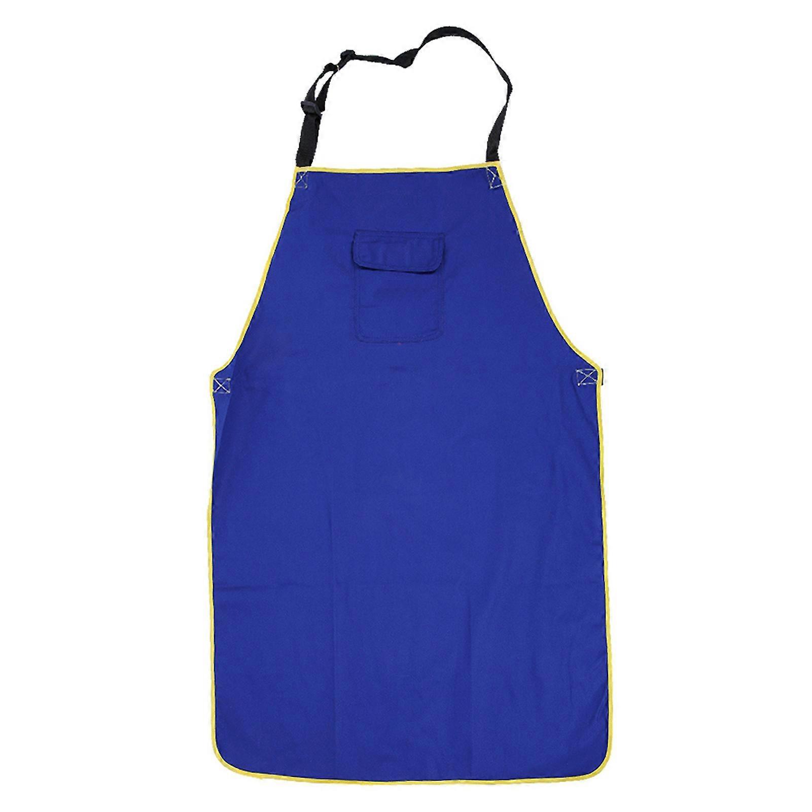 Flame Retardant Welding Apron - Fire Resistant, Adjustable, with Pocket, Durable Design