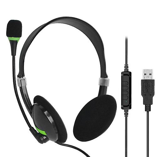 USB Headset with Microphone Noise Cancelling Computer Headset for PC Chat Call