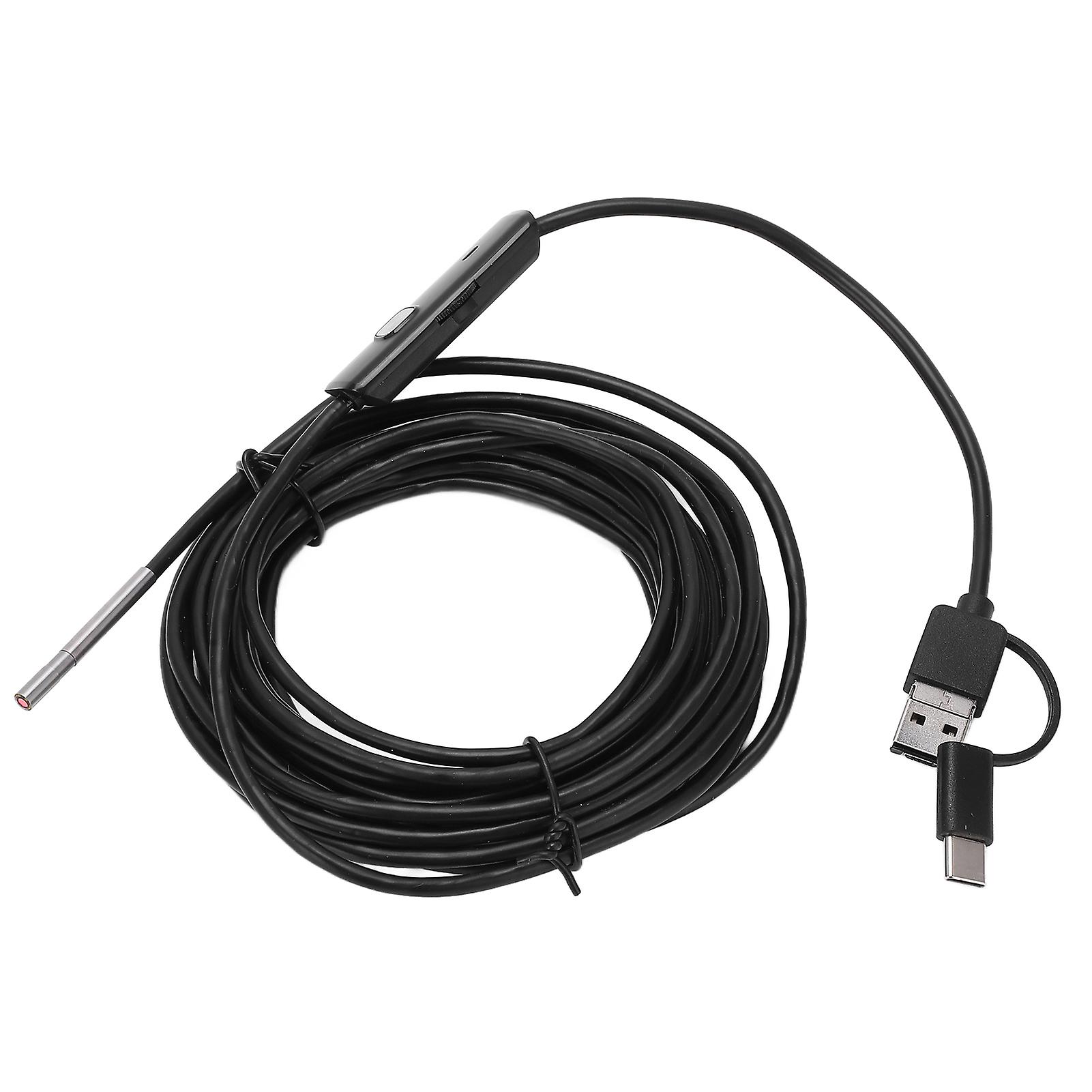 AN100‑3.9 3.9mm Endoscope High Definition Inspection Camera Pipeline Mobile Phone LED Borescope for Car IndustryHard Wire 10m / 32.8ft