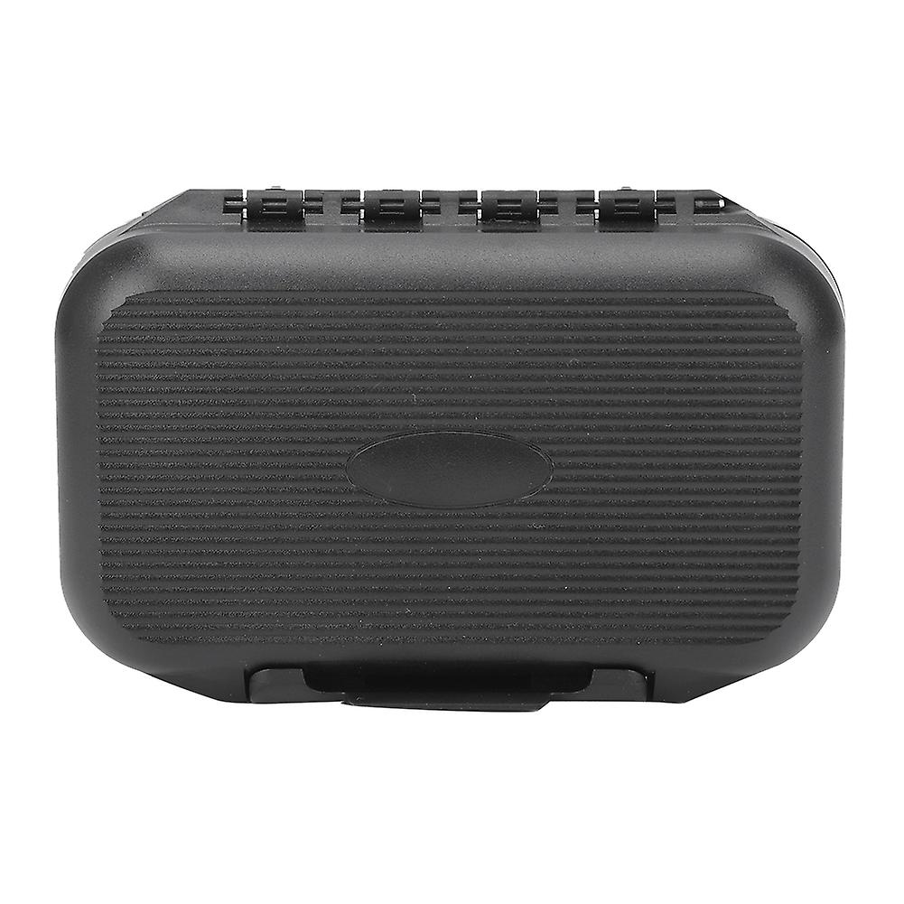 Black Fly Fishing Lure Box Waterproof Double Layer Fly Lure Storage Case Tackle Accessory