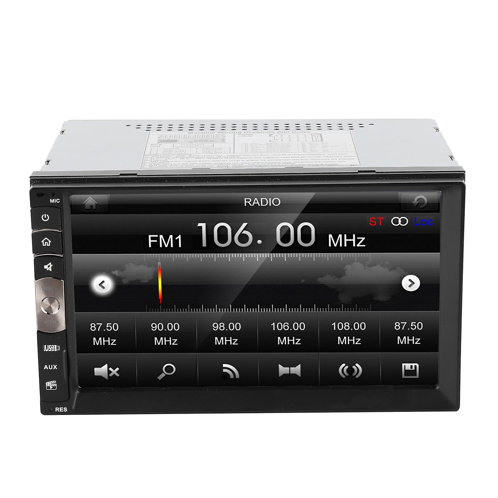 7in HD Car MP5 Player FM Radio Multimedia 2Din Digital Touch Screen USB/Memory Card/Bluetooth