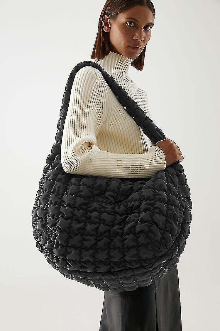 Autunno E Inverno Nuovo Cos Cloud Bun Piccolo E Grande Capacità Dumpling Bun Crossbody Down Bun Big Bag Tote Bag Girl Nero Grande