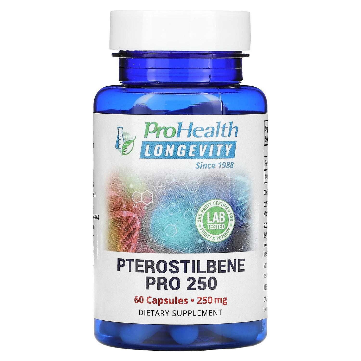 ProHealth Longevity, Pterostilbene Pro 250, 250 mg, 60 Capsules