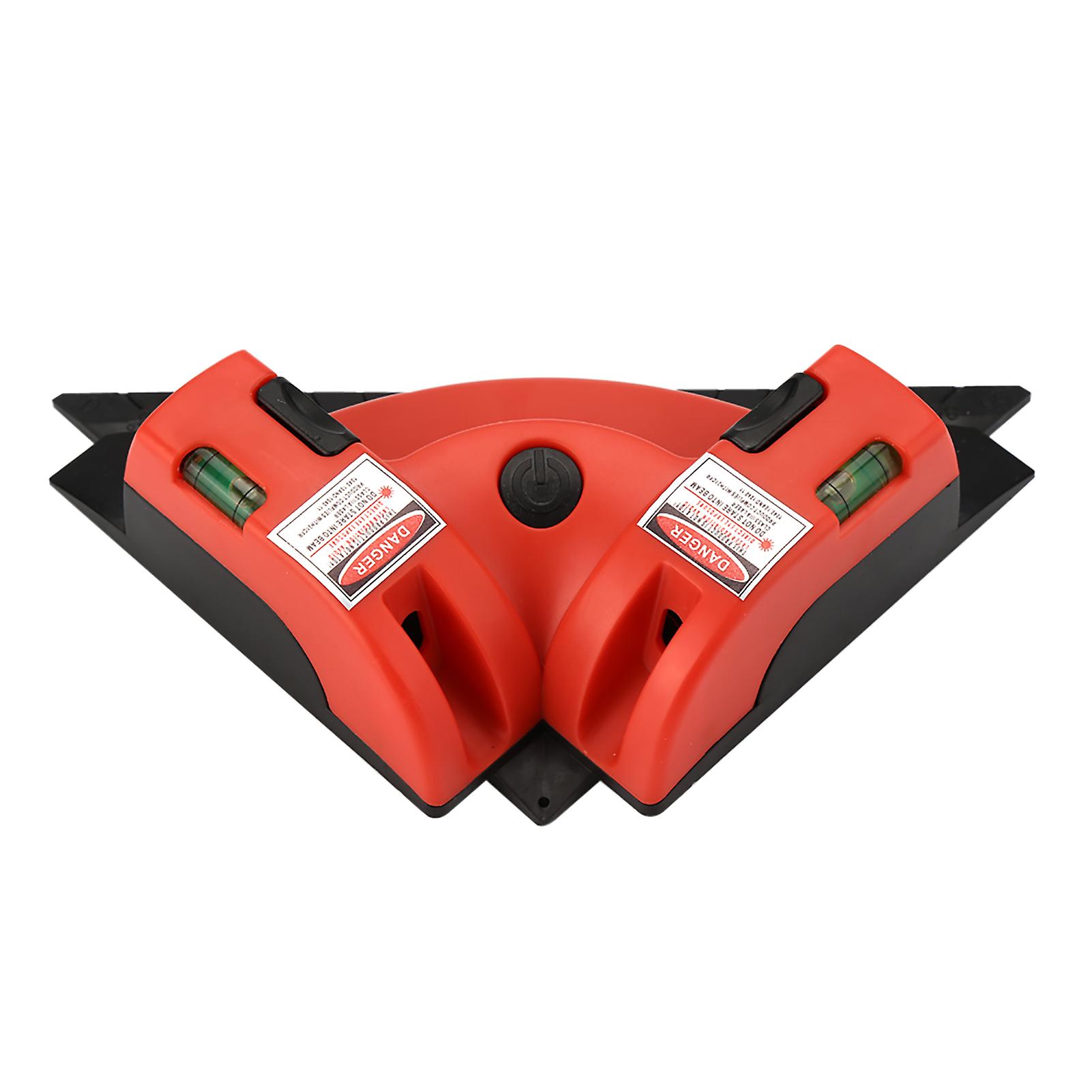 Red 90 Degree Right Angle Vertical Horizontal Laser Line Projection Level Alignment Tool
