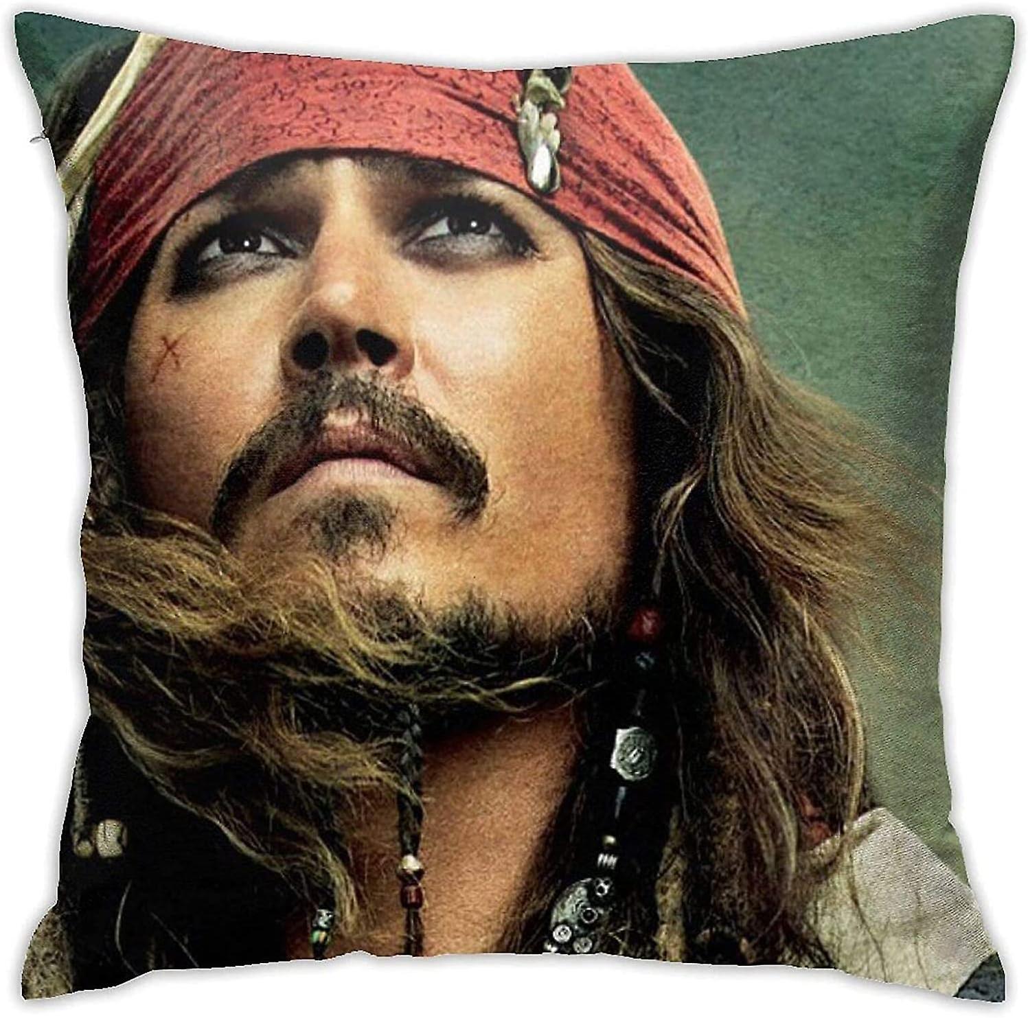 ジョニー・デップソフト枕カバー枕カバー装飾的なThowクッションカバー枕カバー家の装飾ギフト18x18 AA-376