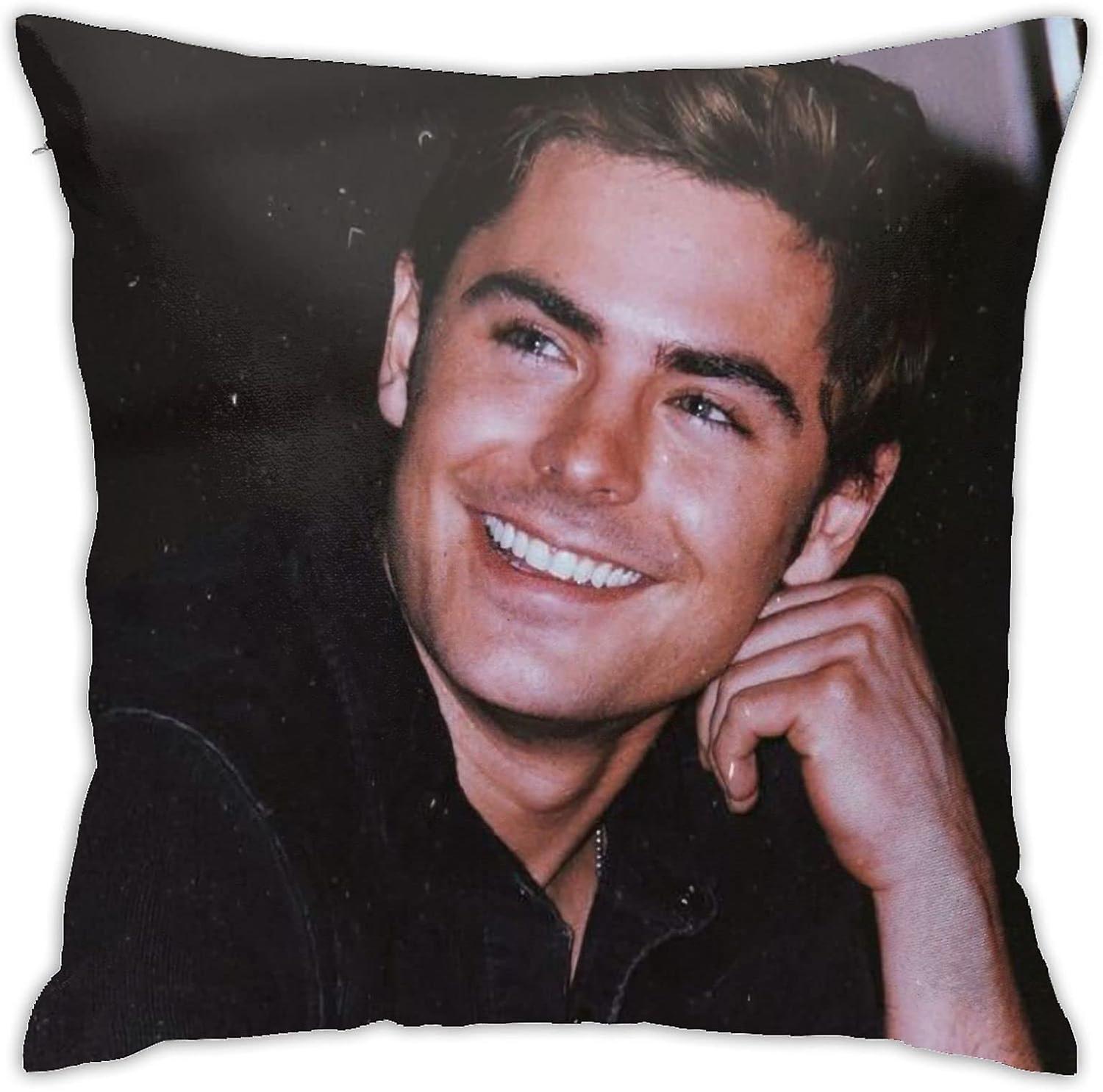 Zac Efron Pillow Covers Plush Surface Double Sided Printing Pillow