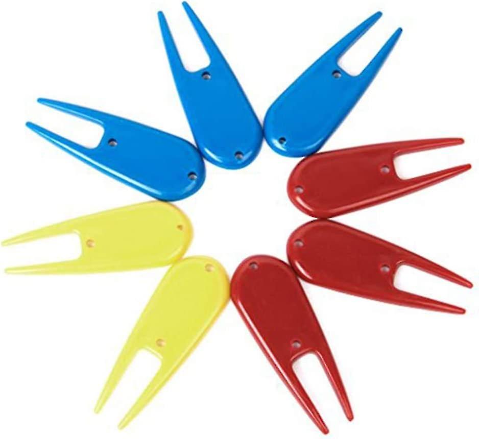8-Pack Plastic Golf Divot Repair Tool for Pitch Lawn