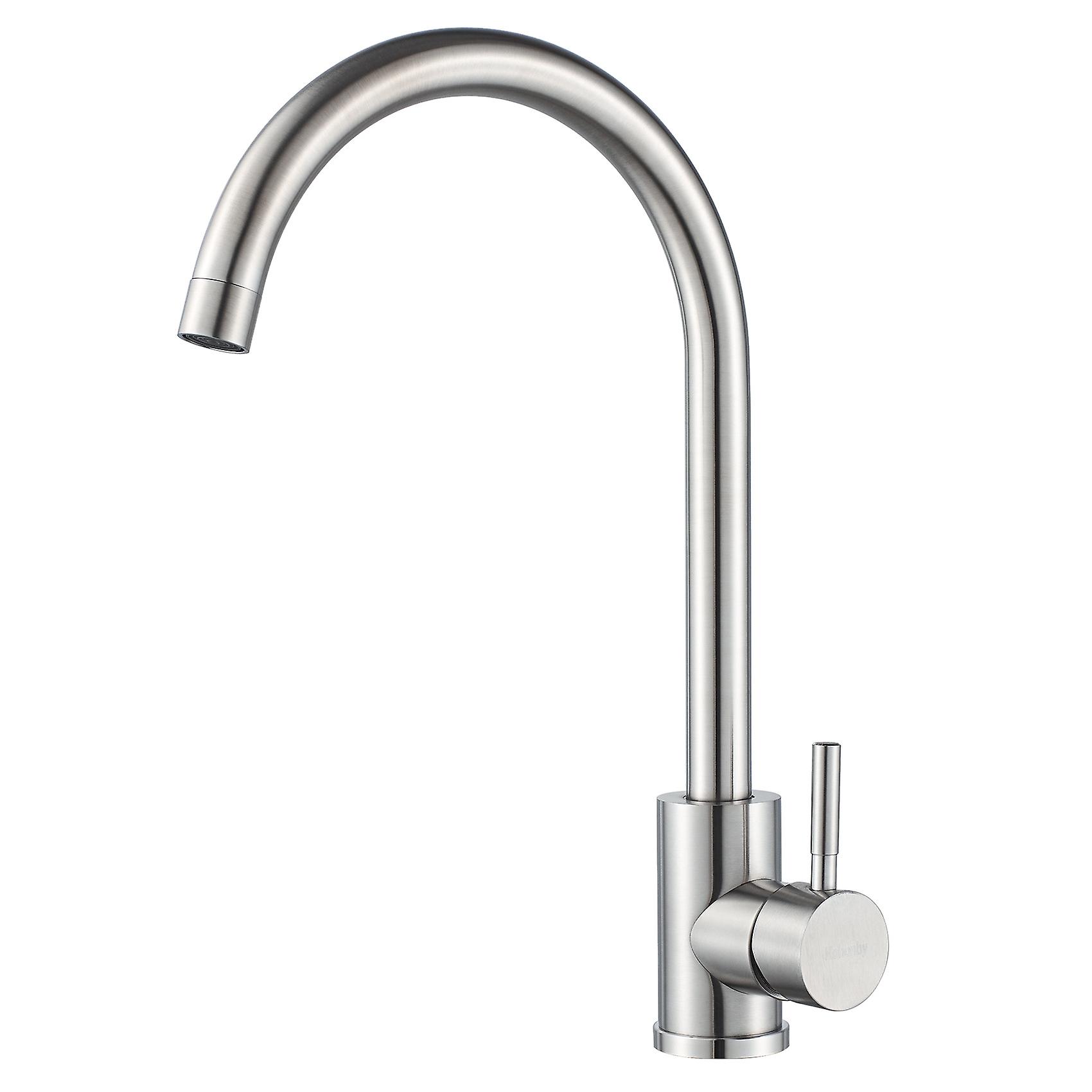 Bathroom Mixer Tap, 360° Rotatable Basin Faucet, Single Lever Basin Mixer, Hot and Cold Adjustable