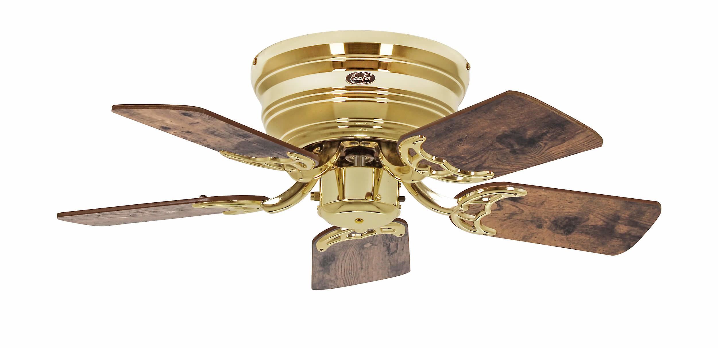 Ceiling fan Classic Flat III polished brass 75
