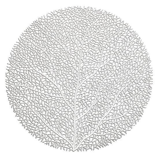 Table Mat Dinner Table Non-Slip Wipeable Coral Tree Pattern Placemat Heat Resistant Hollow Table