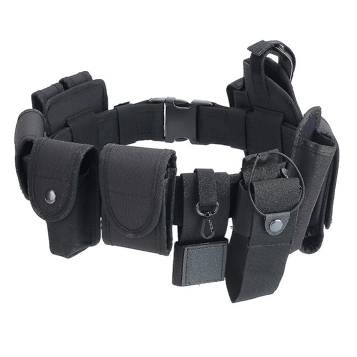 Security Tactical Waist Bag Belt With Multi-pockets Black