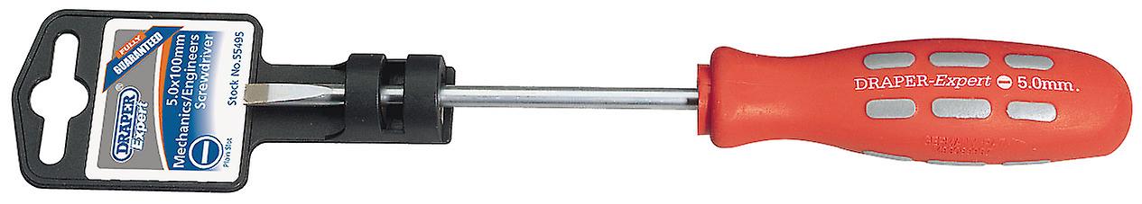 Draper 55495 Expert 5mm x 100mm Plain Slot Parallel Tip Mechanics Screwdriver