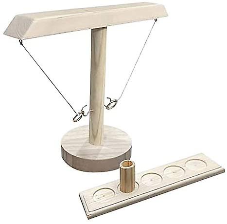 Ring Toss Hook Games with Shot Ladder Bundle Wooden for Party Bar Drink Gathering A