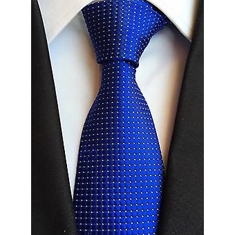 8cm Tie for Man 100% Silk Tie Luxury Classic Solid Square Ploka Dots Business Ties for Men Suit Wedding Tie Party Tie