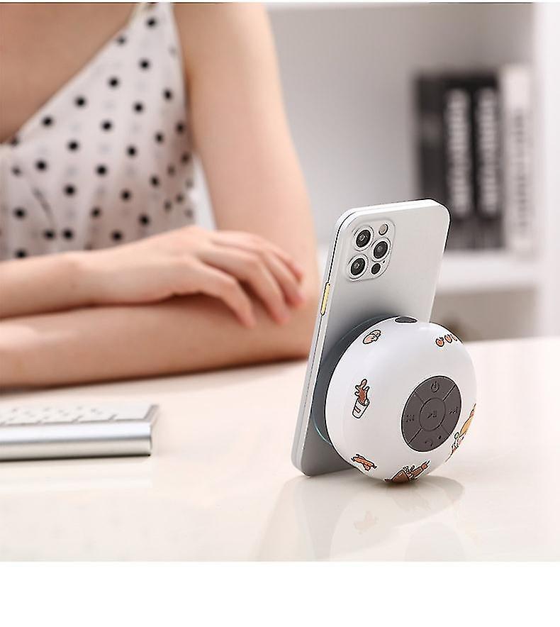 Bathroom Waterproof Bluetooth Speaker (White)