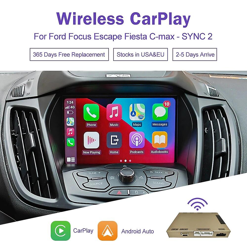 Wireless Carplay For Ford Focus Escape Fiesta C-max Android Auto Interface Mirror Link Airplay Car Play Camera View Function