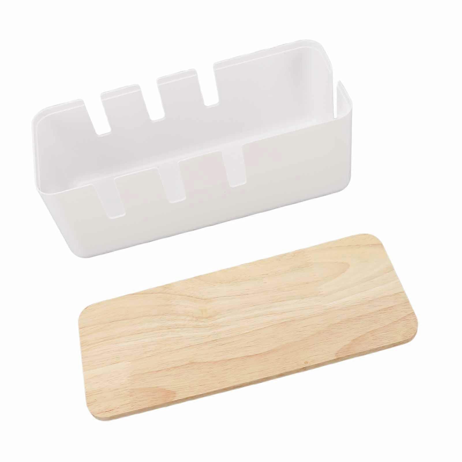 Cable Management Box Multipurpose Innovative Dustproof Waterproof Wooden Cable Organizer Box for Desktop
