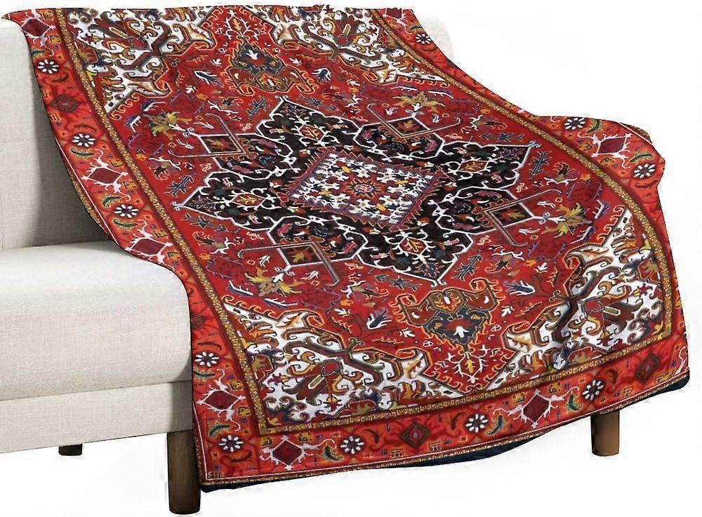 Bohemian Blanket Vintage Throw Blanket for Couch Bohemian style Enlarged Blanket,60\u201dx50\u201dBlue Oriental Medallion Sherpa Blanket Boho multiple
