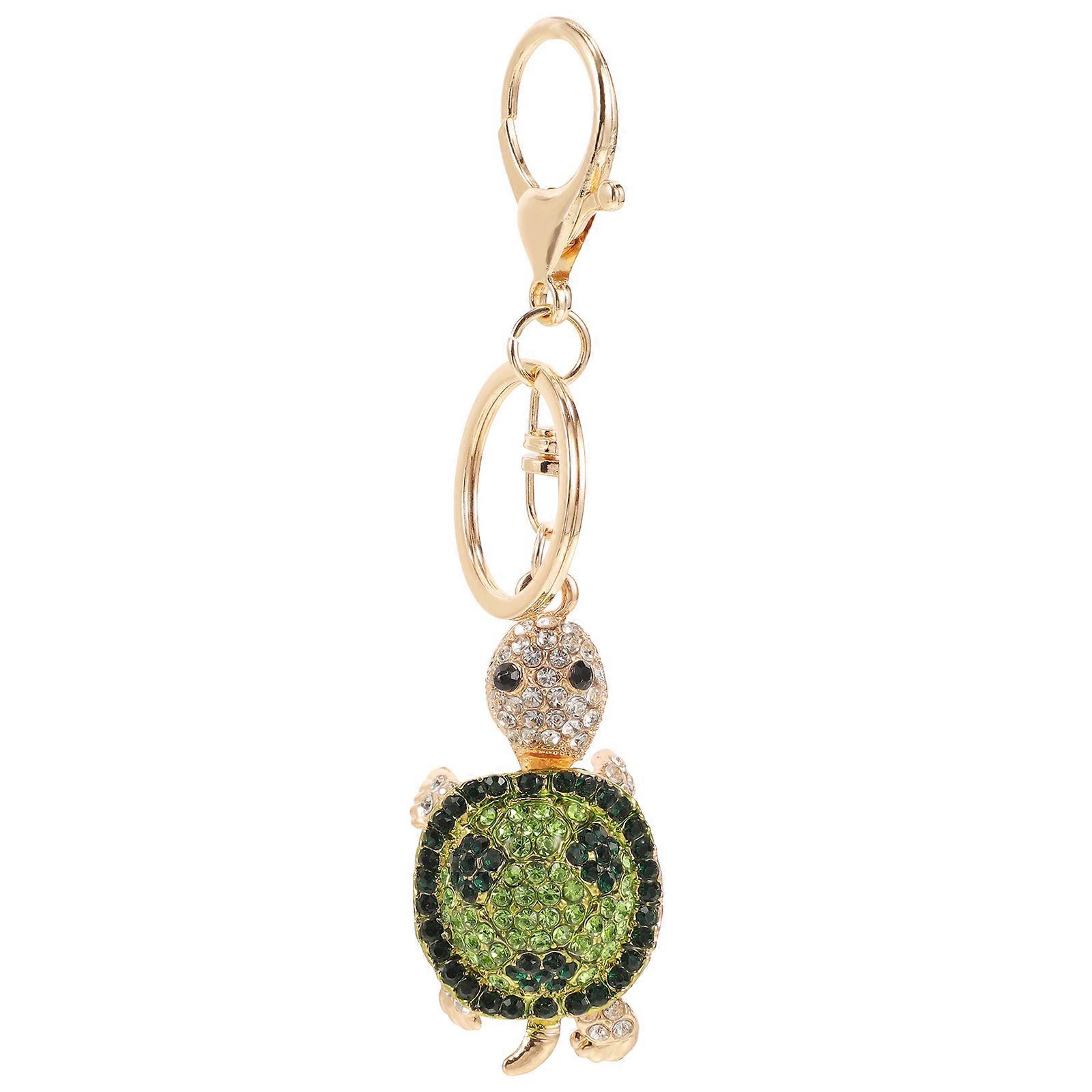Key Chain Turtle Keyring Backpack Key Chain Purse Hanging Pendant Decoration Rhinestone Keychain