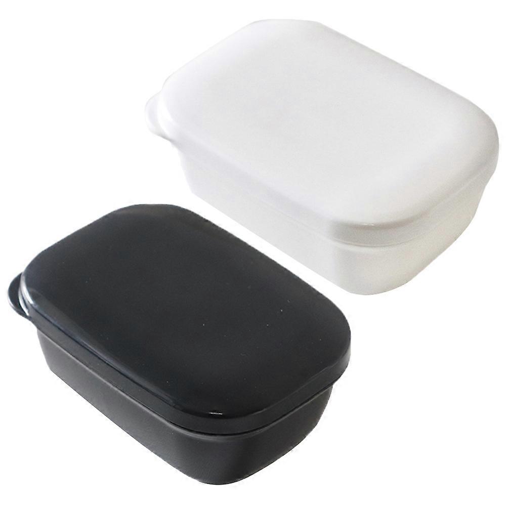 2 pcs Portable Bar Soap Holder Travel Soap Box Bar Soap Storage Case Draining Soap Container with Lid