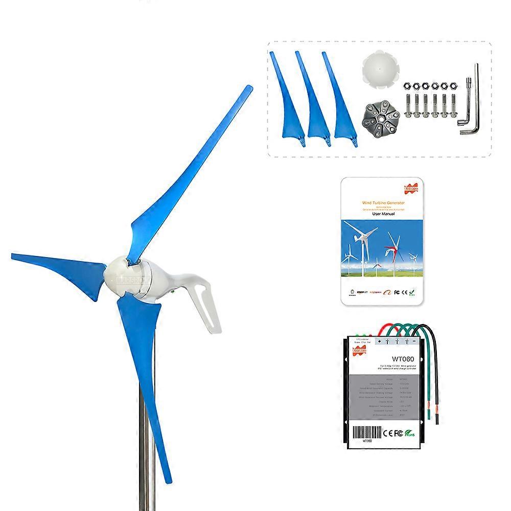 3 Or 6 Blades 400w Ac 12v 24v Wind Turbine Generator Free With Controller Led Display Small Mini Household Wind Generator