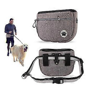 Dog Treat Pouch Bag For Training, Auto Closing Portable Dogs Walking Bag With Adjustable