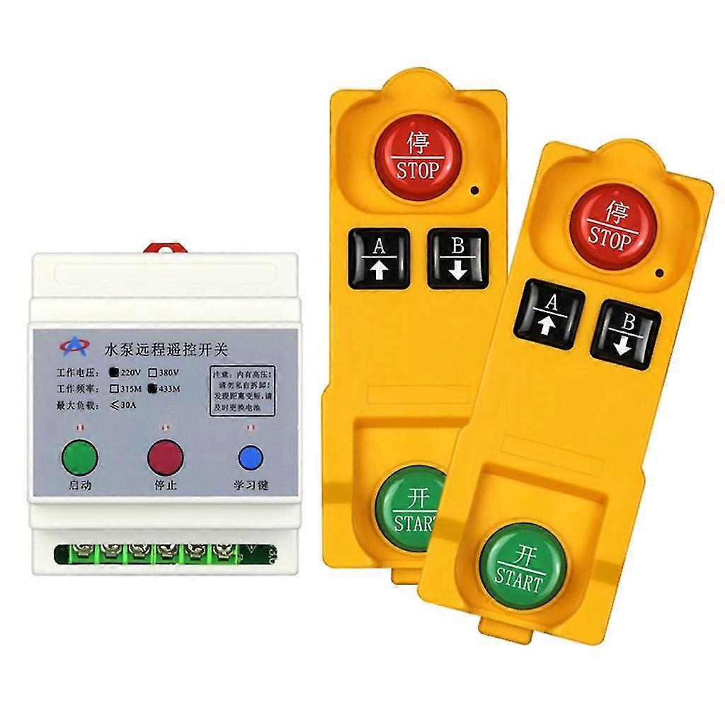 Industrial 220v Wireless Remote Control For Water Pump Controller 315/433mhz