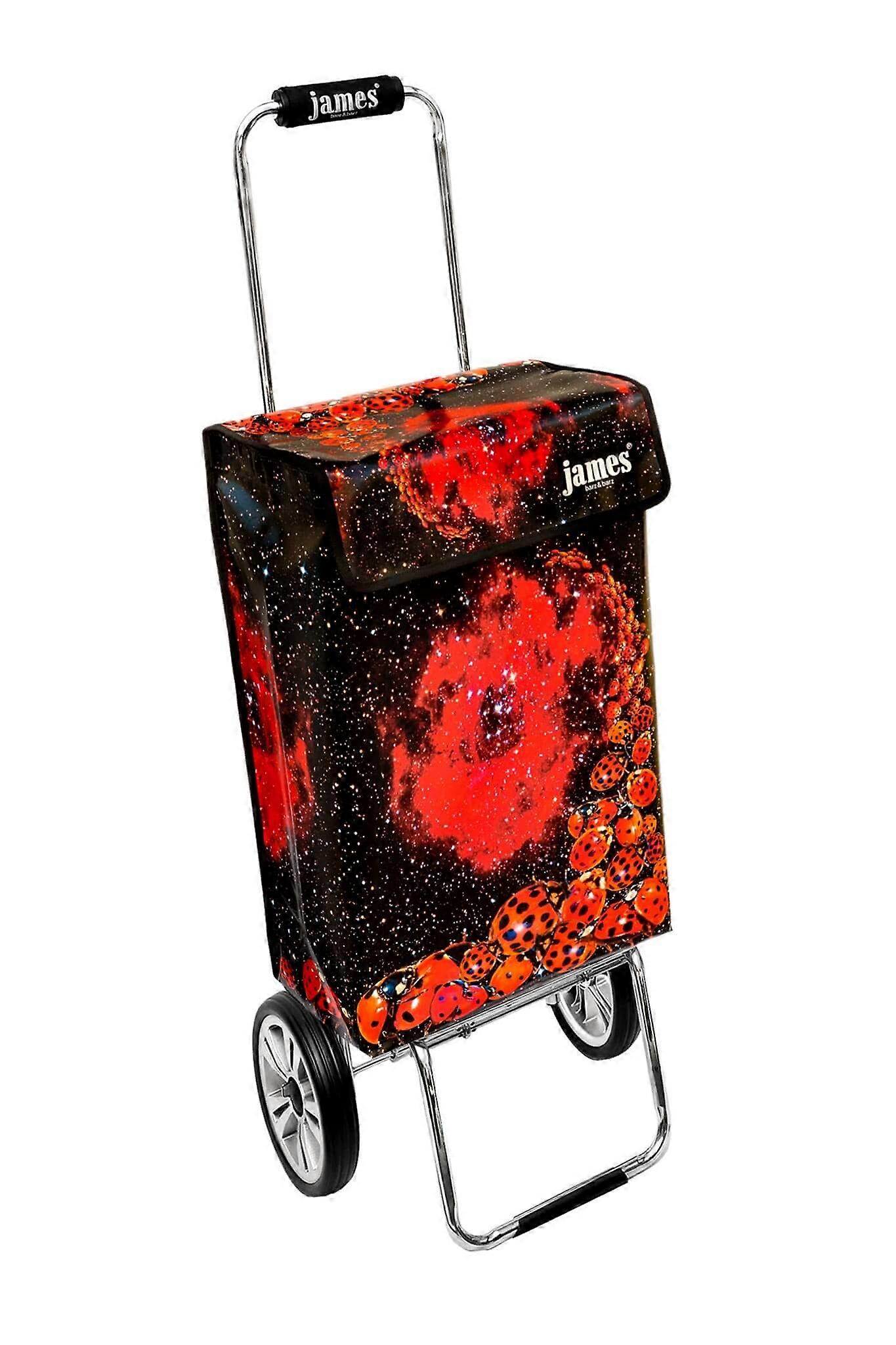 James LADYBIRD - sturdy shopping trolley with individual design Handmade in Austria - shopping companion with plenty of storage space - carries 40kg
