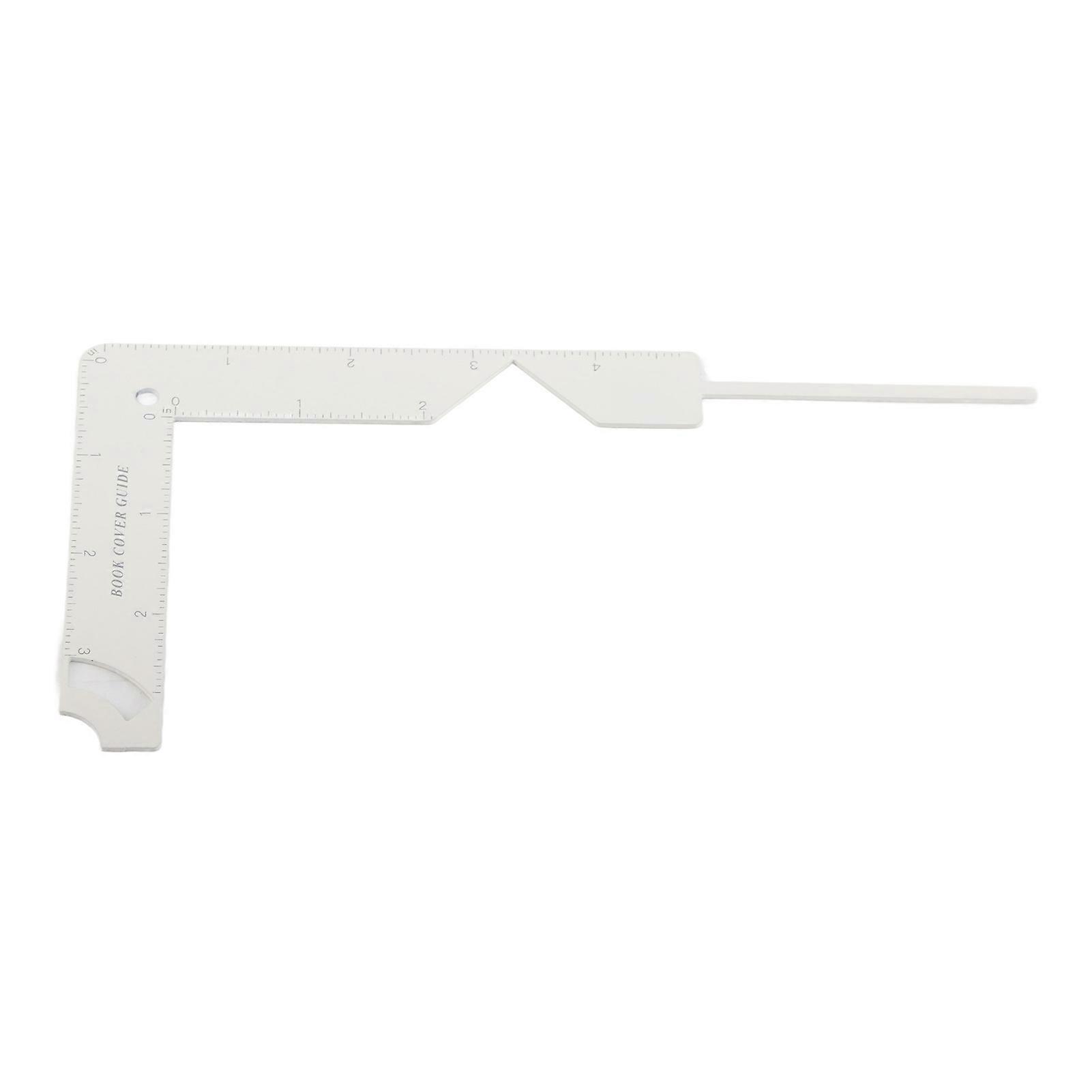 Book Cover Guide Sturdy Metal Simple High Accuracy Multi Function Bookbinding Ruler for Home School Scrapbooking