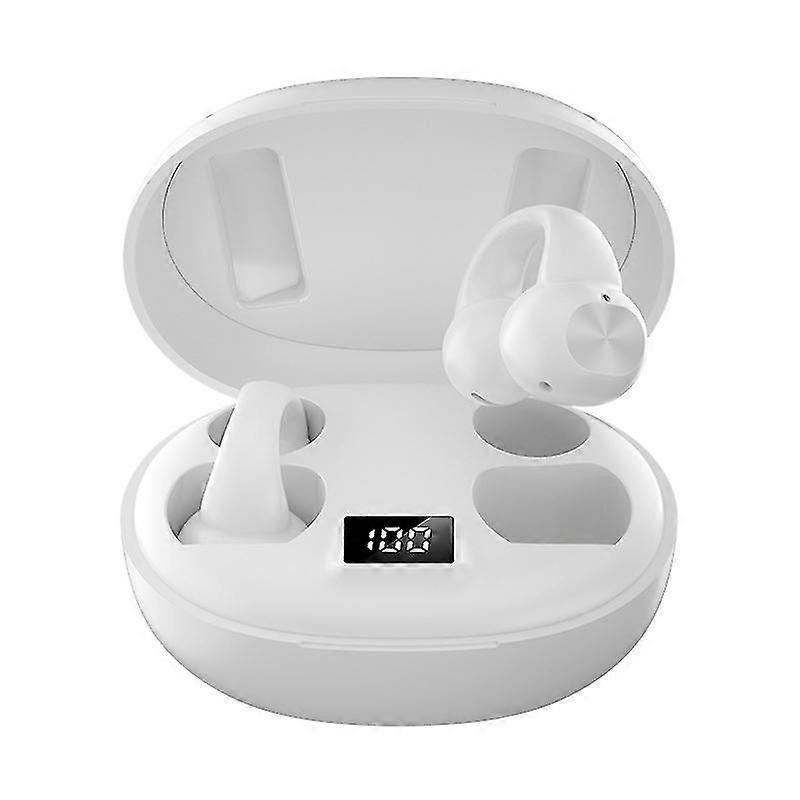 Casque à conduction osseuse à clip d’oreille Bluetooth sans fil casque ouvert à conduction osseuse (whi