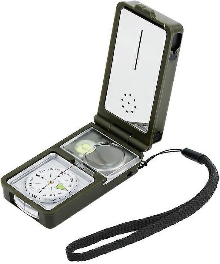 10 In 1 Multifunction Compass, Compact Survival Compass Tool With Led Light Outdoor Tool For Travel, Hiking, Exploration Etc