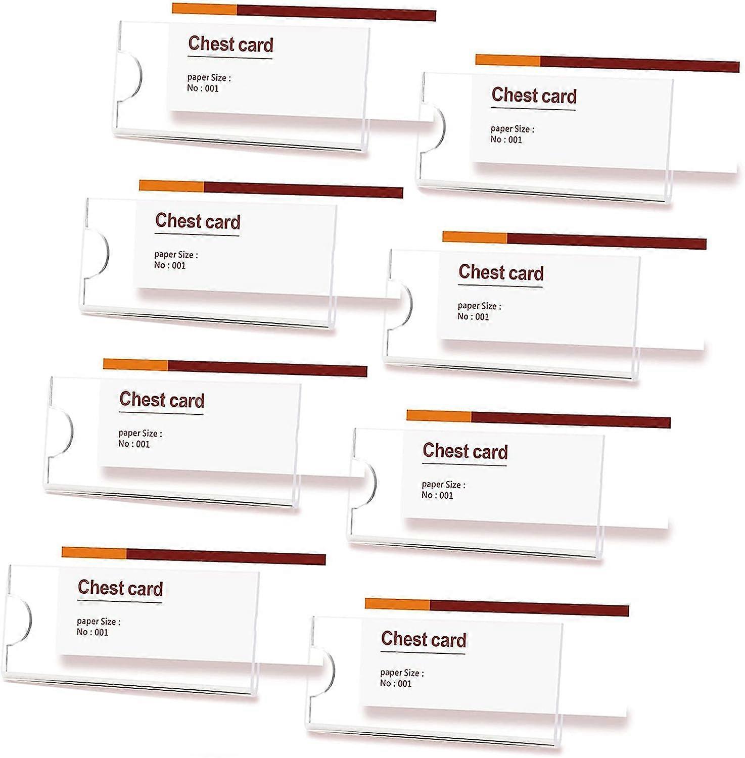 Pack of 8 Name Badges, Durable Name Badges, Plastic Name Tags, Transparent Name Badges