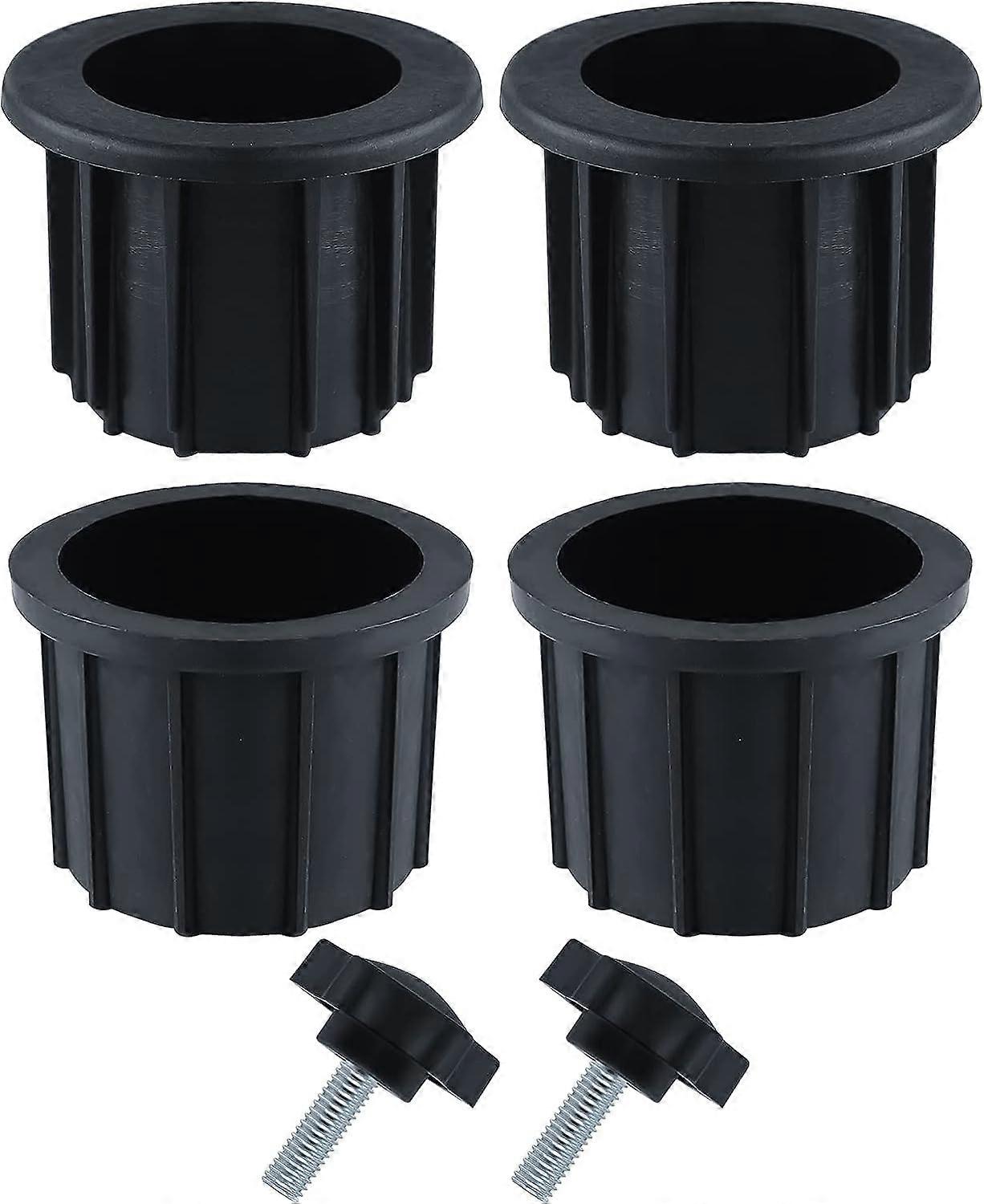 أطقم (6 قطع) ، اكسسوارات حامل مظلة لتراس الشرفة (أسود)