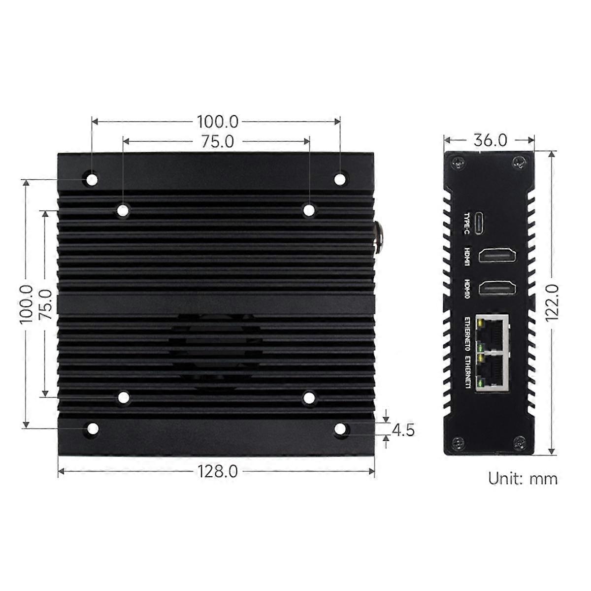 For CM4 NAS Mini Computer Multi-Functional Dual-Channel NVME Slots Supports Nano- Card/4G Module