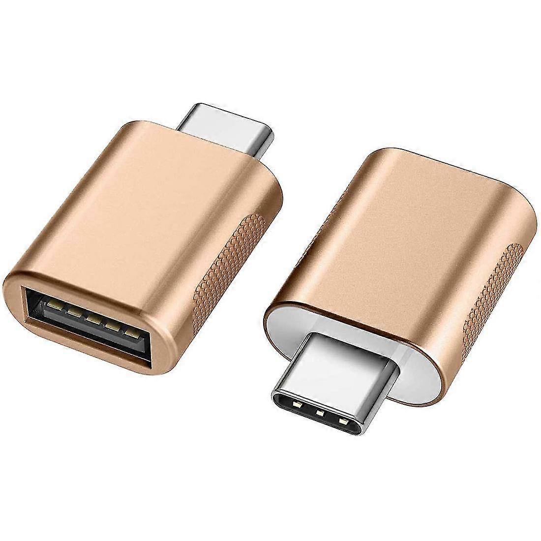 usb c to usb adapter, type c male to usb 3.0 female adapter,gold