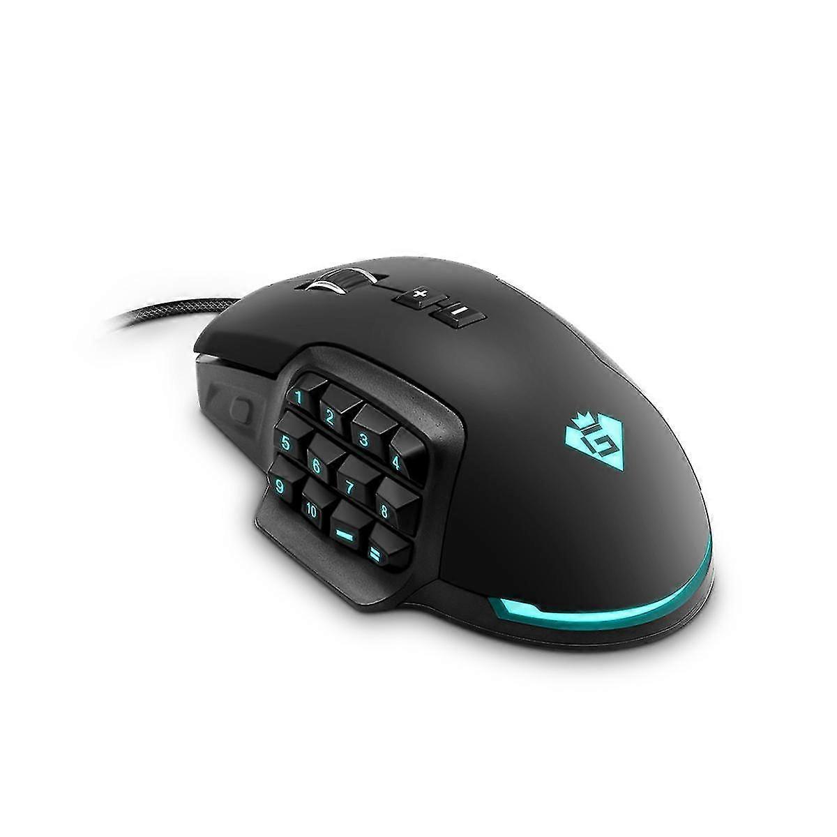 USB Wired RGB Game Mouse 24000 16 Button Programming Game Optical Mice compatible with Computer PC Laptop