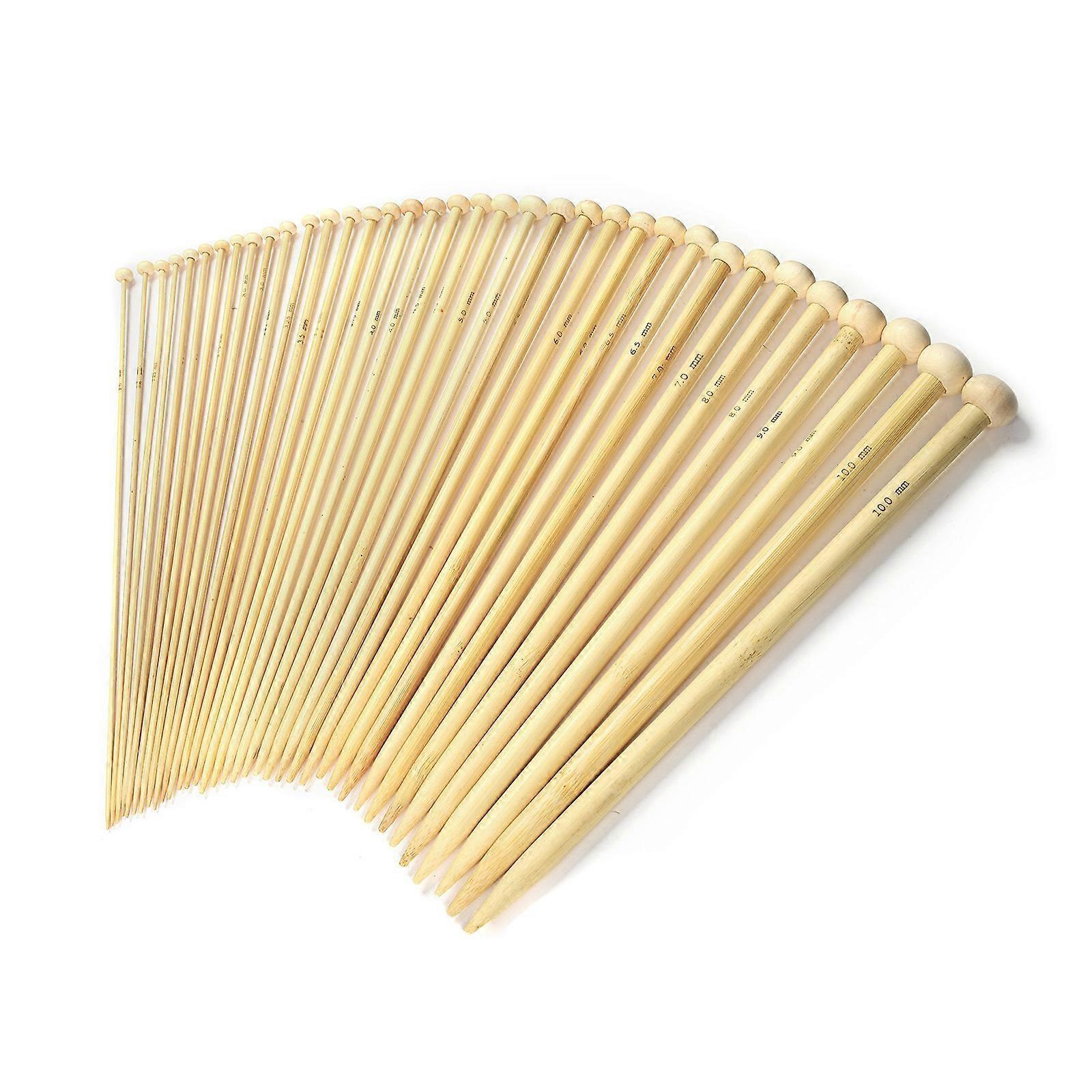 Bamboo Knitting Needles Set Single Pointed  Knitting Needles for Handmade Creative DIY