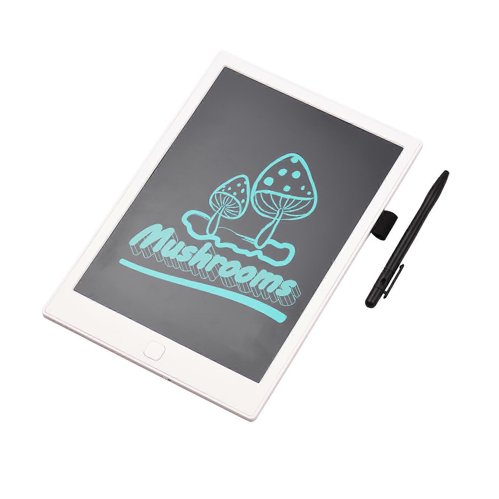 LCD Writing Tablet 10 Inch Monochrome Screen with Stylus Drawing Writing Taking Notes Leaving Messages for Toddlers Boys Girls & Adults White