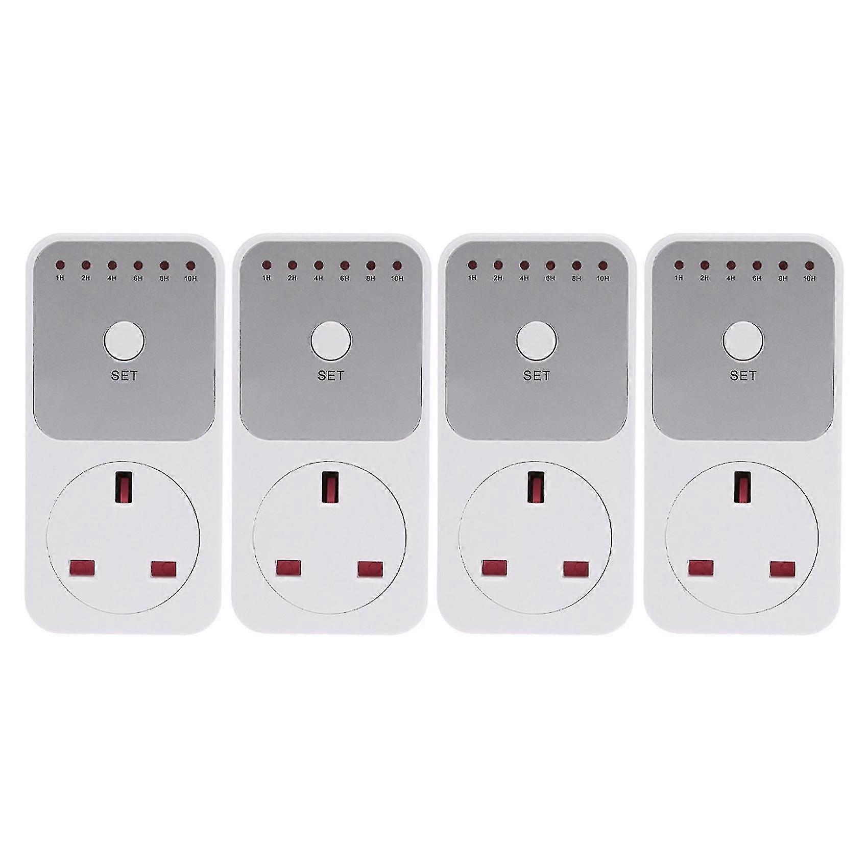 4x Smart Control Countdown Timer Switch Plug-in Socket Auto Shut Off Outlet Uk Plug