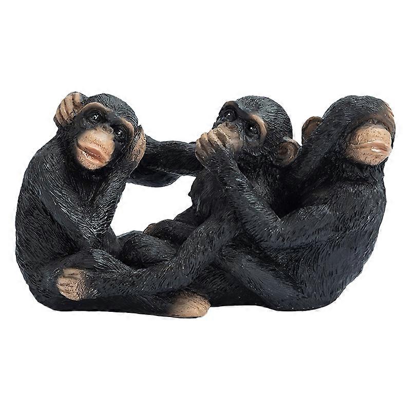 Thought Provoking Monkeys Statue Collectible Resin Three Truths Animal Sculpture Home Decor KAESI
