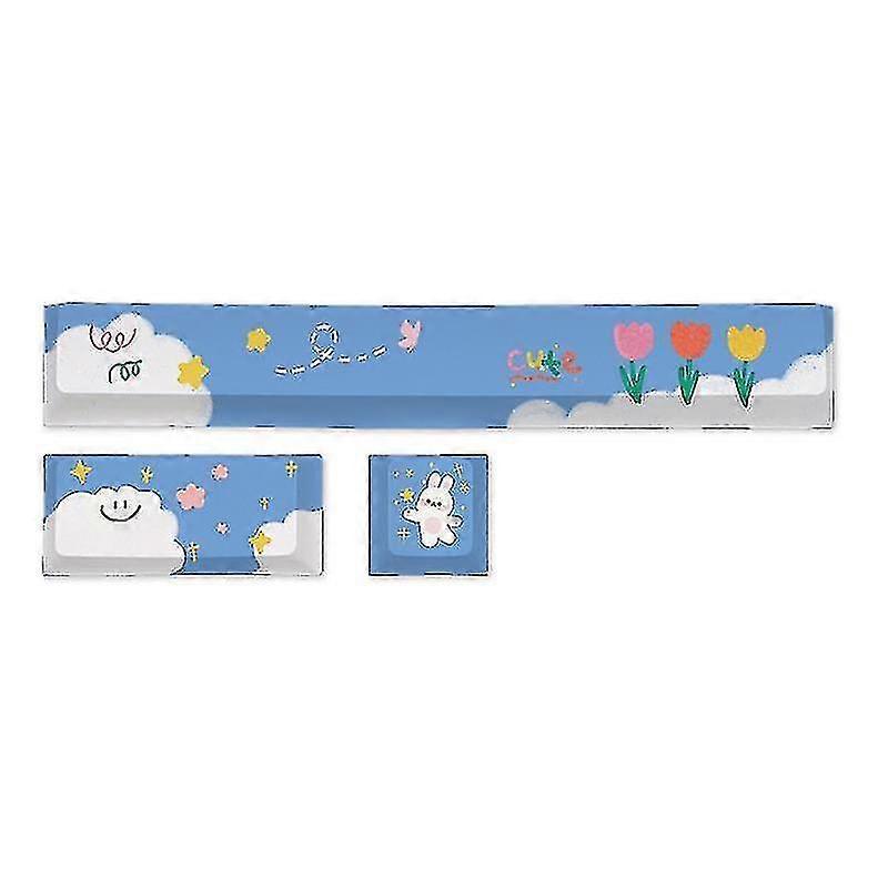 Space Esc Enter Keys Keycaps Dye Sublimation Personalized Pbt Keycap Diy( Color : Cloud )