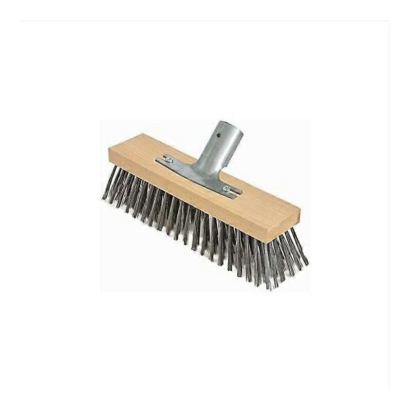 One Piece Steel Bristle Broom with Metal Handle Holder Brush Broom Head - P