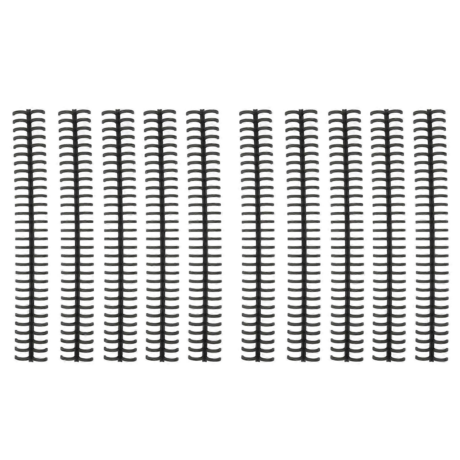 10Pcs Δένοντας Σπονδυλικές στήλες Χτένες σπειρών 30 τρύπες πλαστική λωρίδα για χαλαρά φύλλα 1/2in διάμετρος μαύρο