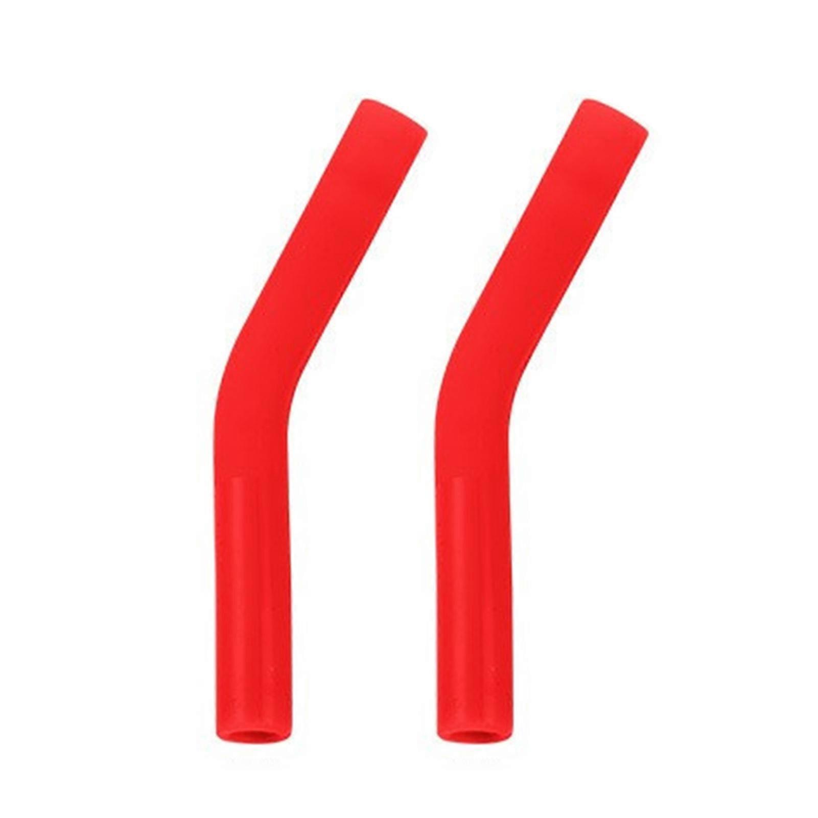 2Pcs Silicone Straw Tips Covers for Metal Straws Reusable Food-Grade Straw Protectors Flexible BPA-Free Temperature Resistant Elbow Replacement Tips
