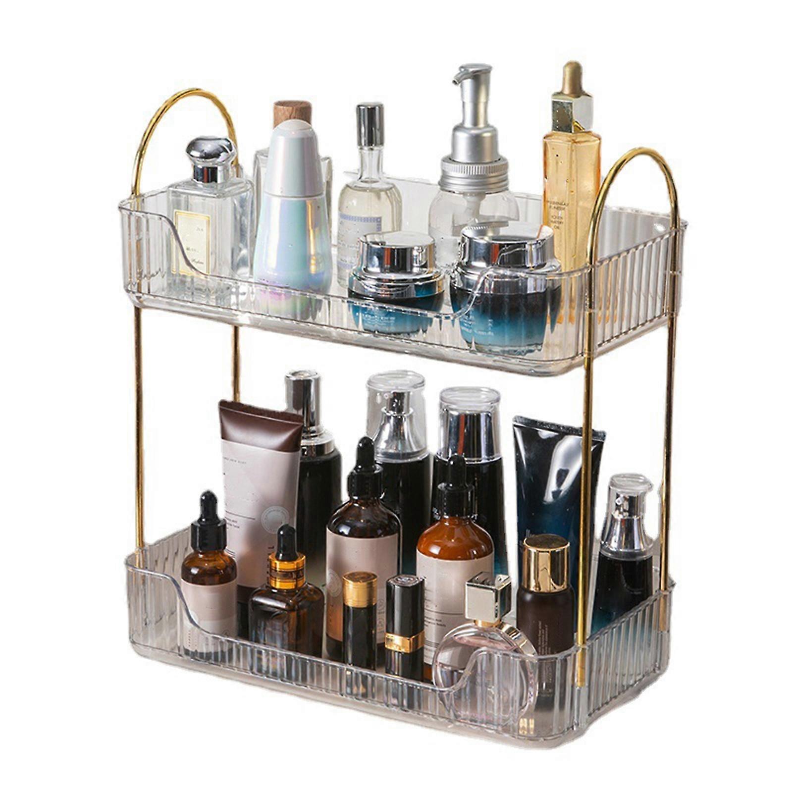 Cosmetics Storage Rack Easy Assembly Large Capacity Sturdy Bathroom Kitchen Organizer Shelf for Home KAESI