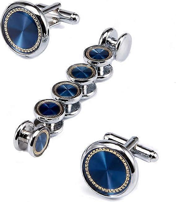 Men Cufflinks & Studs Set (1Pair Cufflinks & 3Pair Tuxedo Studs)