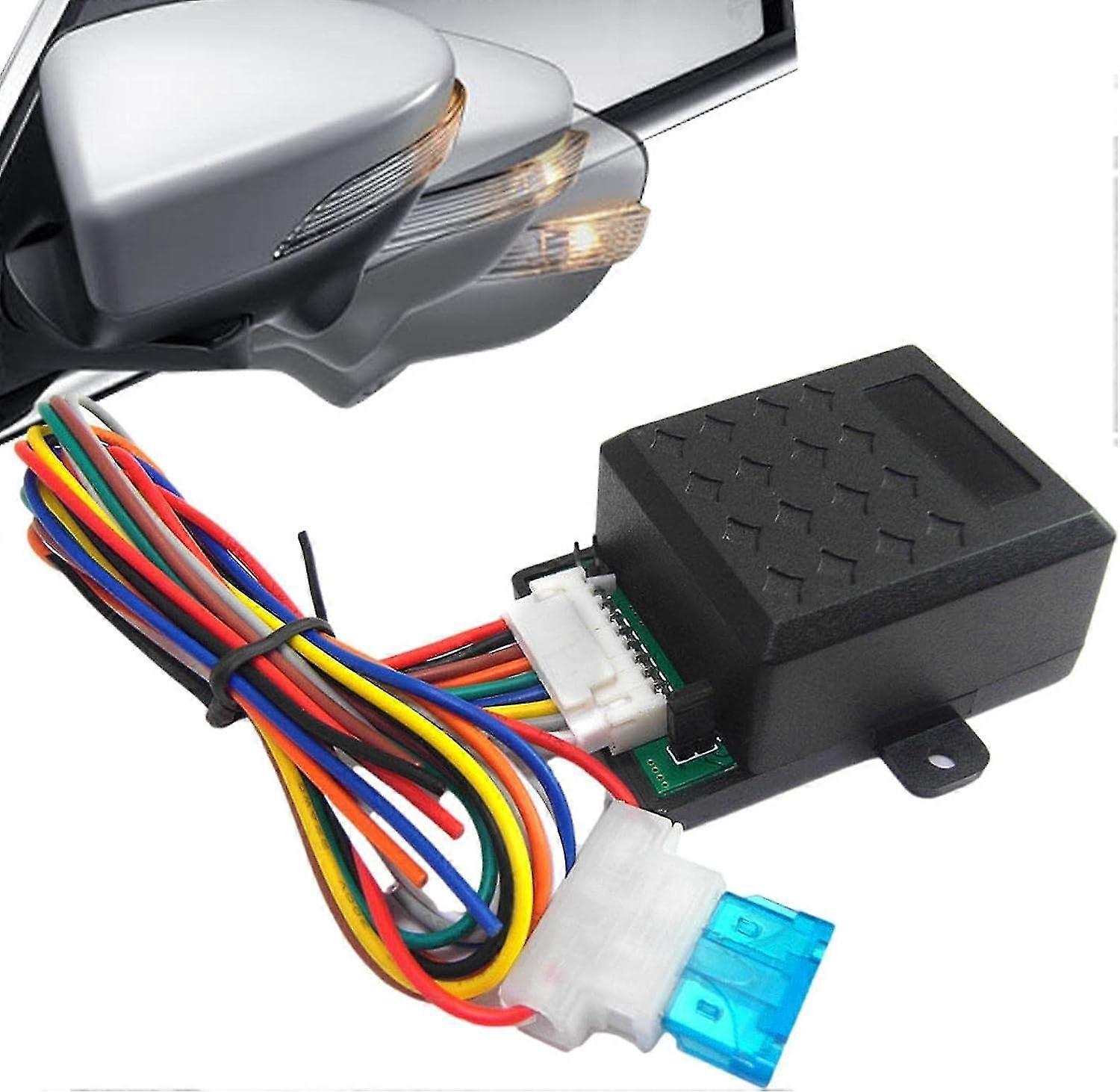 Automatisk spegelfällningsmodul - Fällsystem för backspegel på bilsidan | Universal automatiskt elektrisk kraft spegel vikbar kontrollmodul Youd