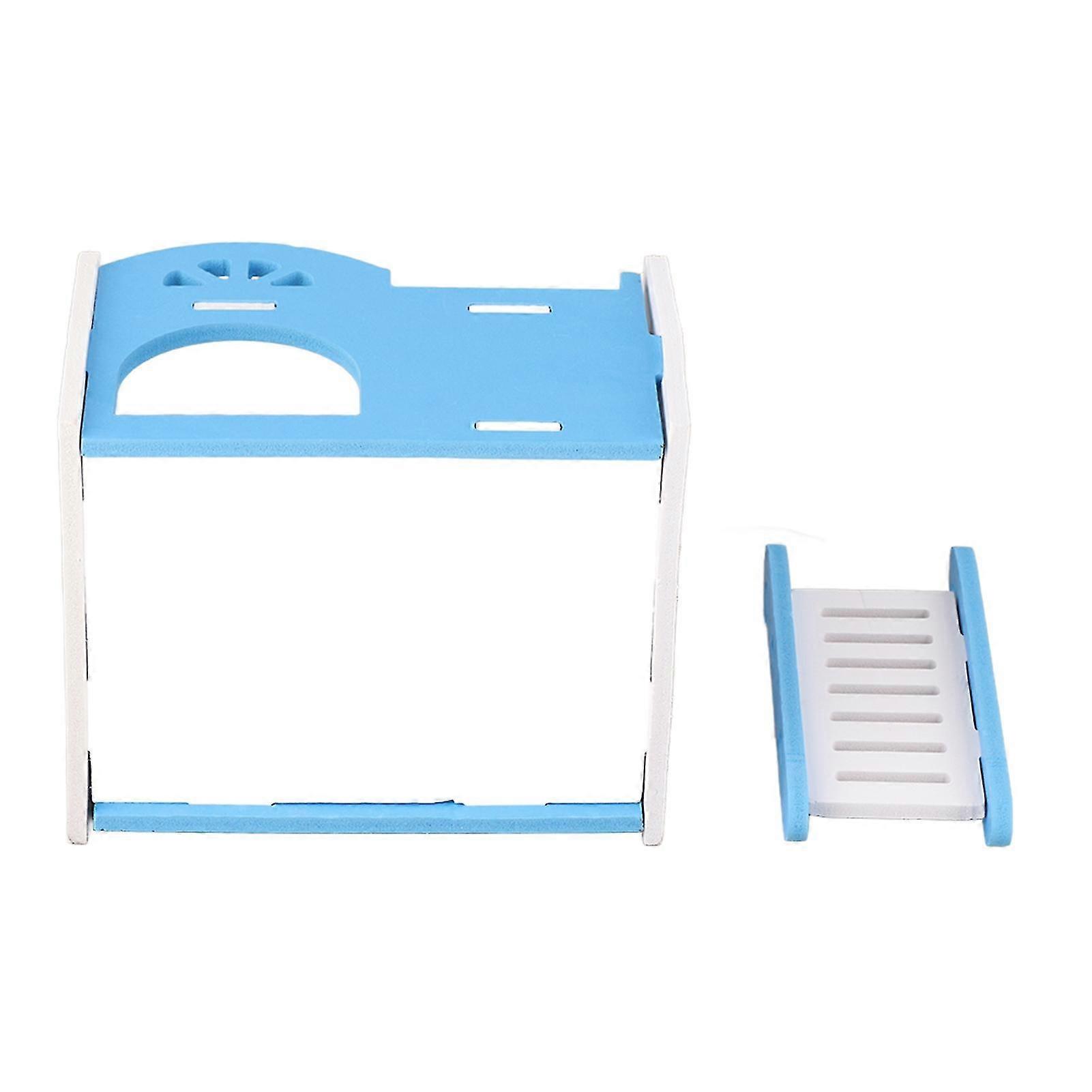 Hamster Castle Sleeping House and Exercise Toy for Small Animals Blue